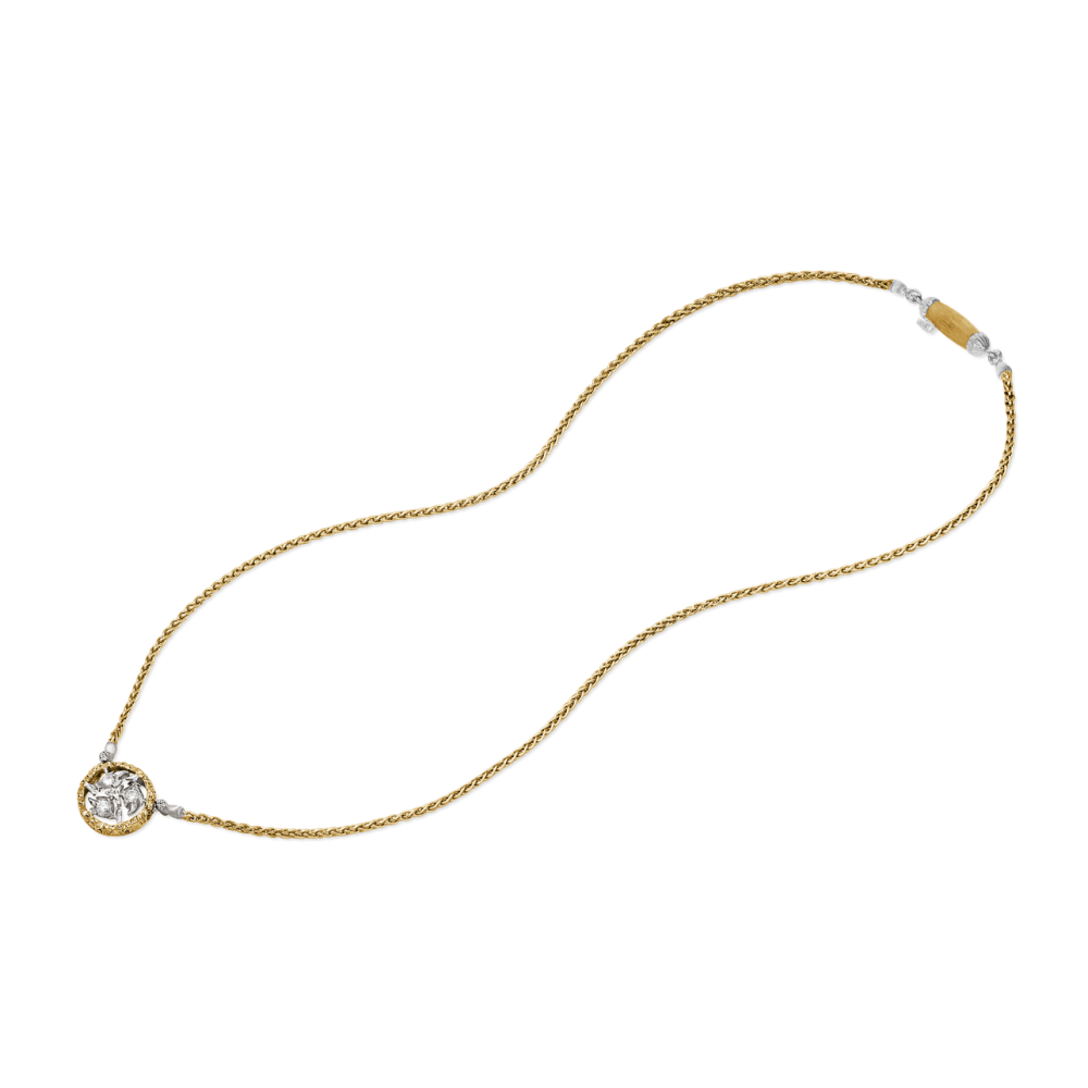 RAMAGE YELLOW AND WHITE GOLD PENDANT