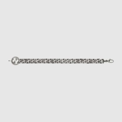 INTERLOCKING CHAIN BRACELET IN SILVER