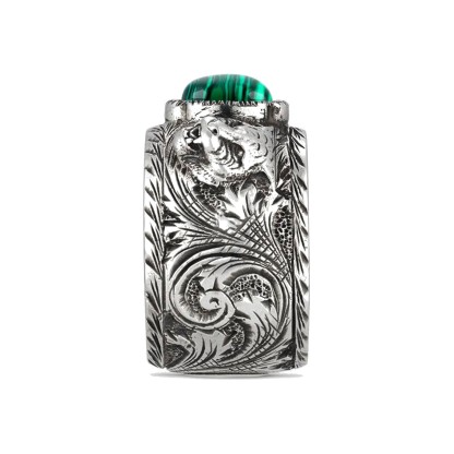 Small Feline Head Sterling Silver Ring