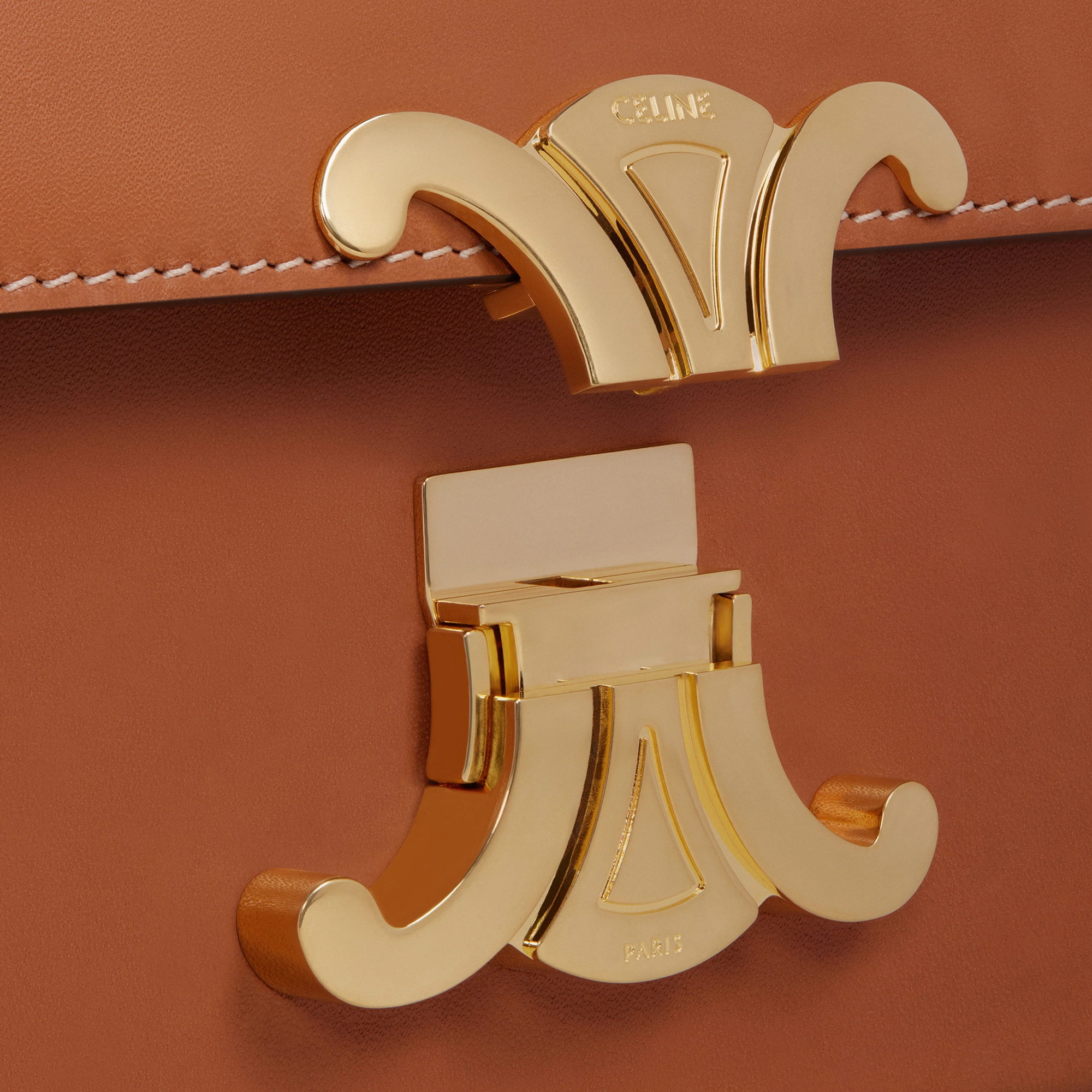 SHOULDER BAG CLAUDE in Natural Calfskin