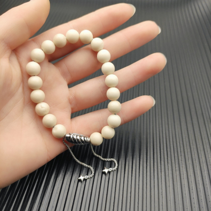 8MM Stretch Rock Crystal Bracelet