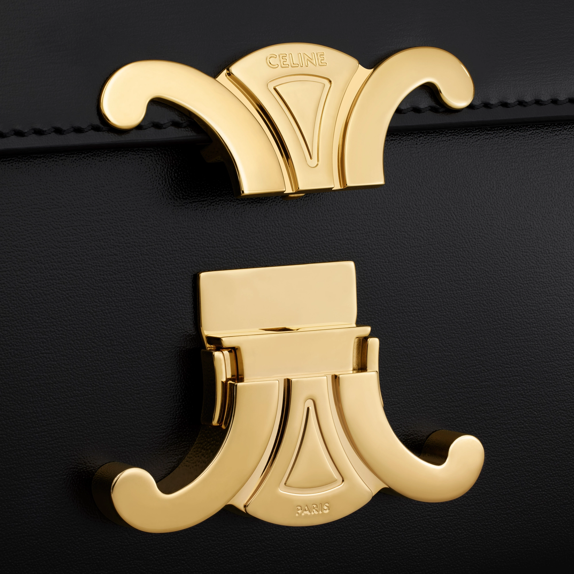 CHAIN SHOULDER BAG CLAUDE in shiny calfskin