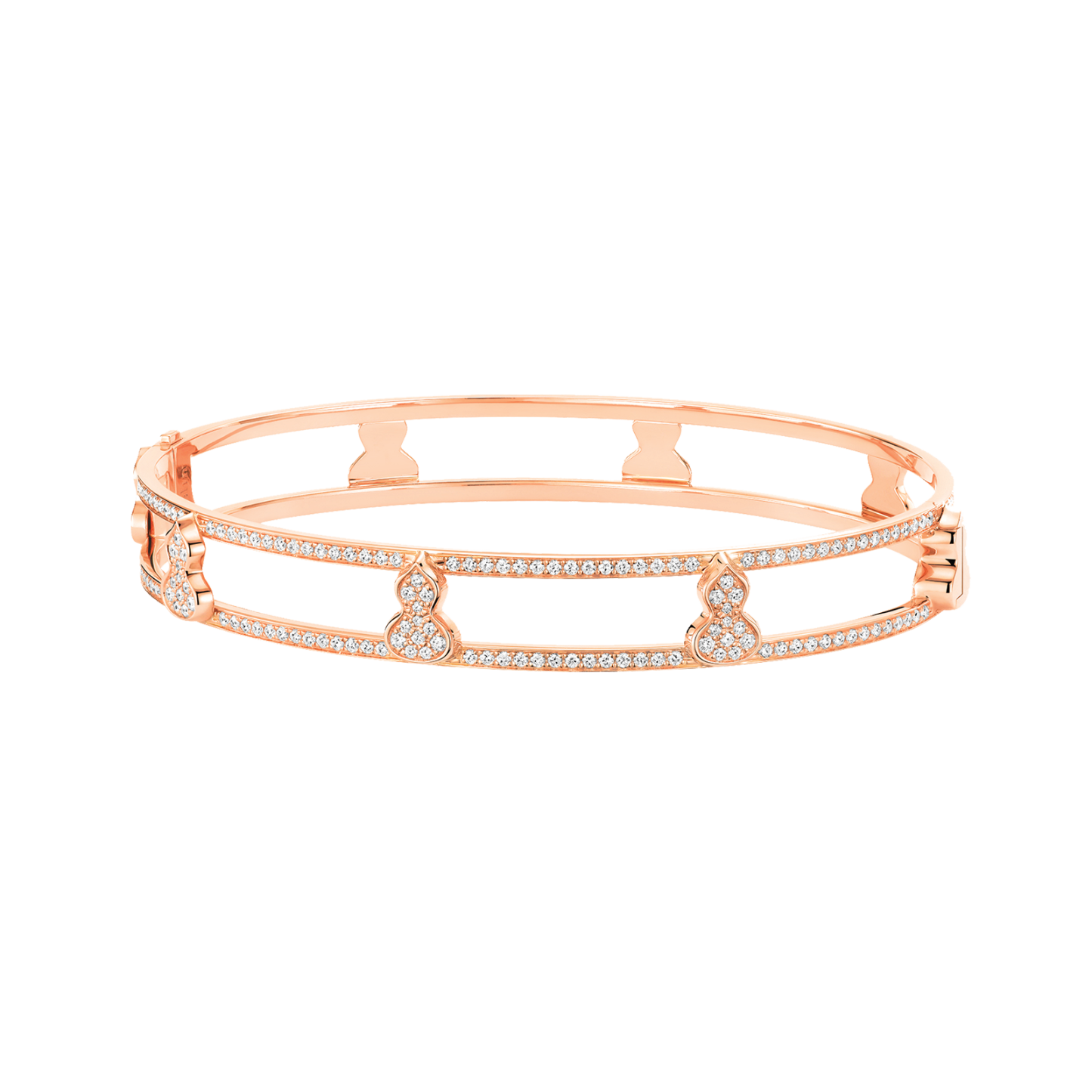 Wulu bangle in 18K rose gold with diamonds