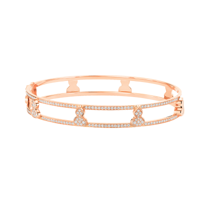 Wulu bangle in 18K rose gold with diamonds