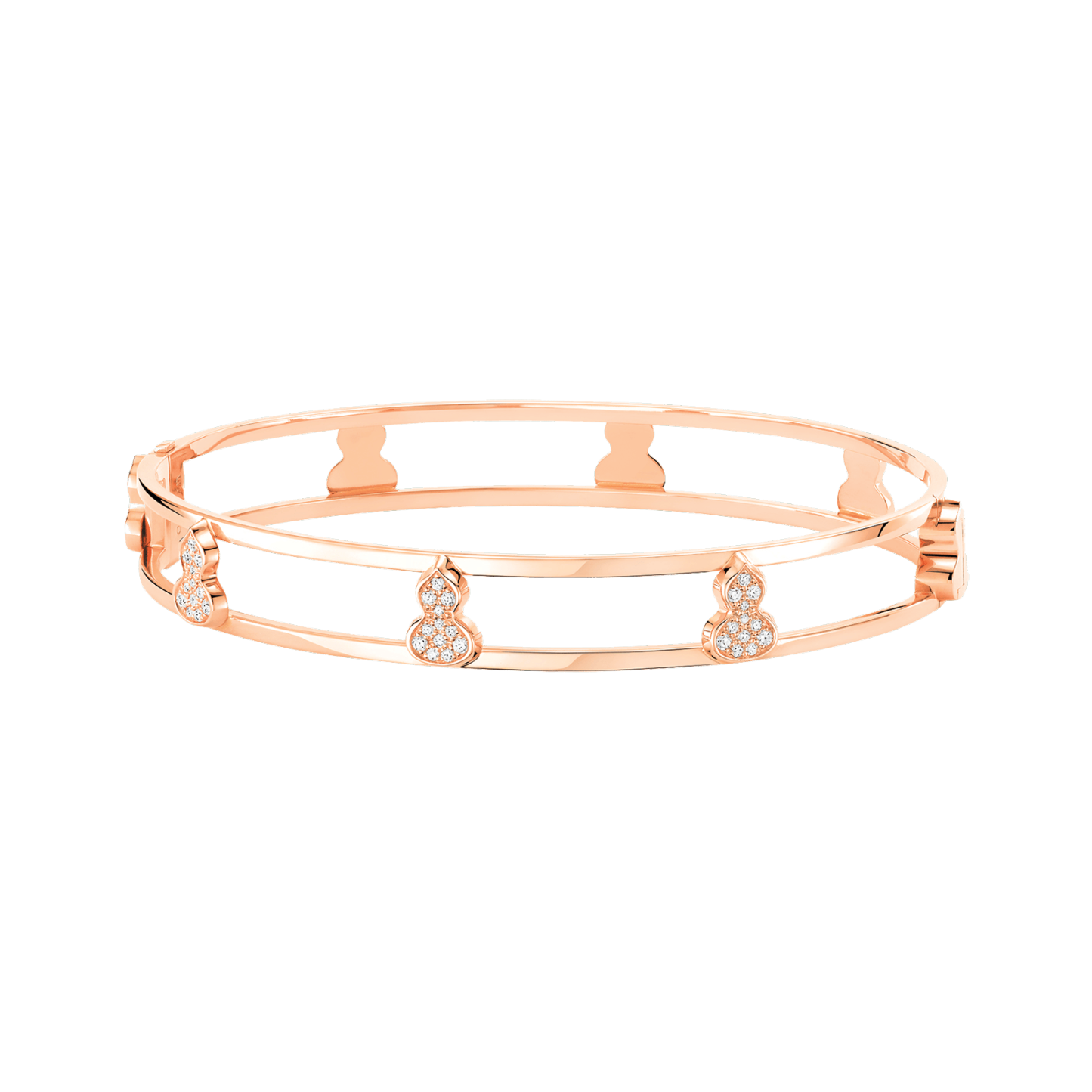 Wulu bangle in 18K rose gold with diamonds