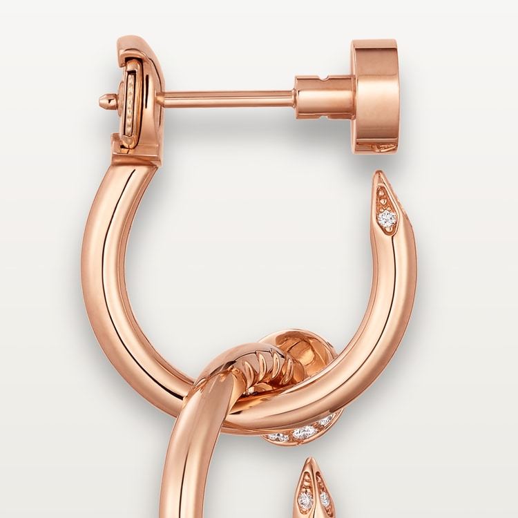 JUSTE UN CLOU EARRINGS, DOUBLE, DIAMONDS