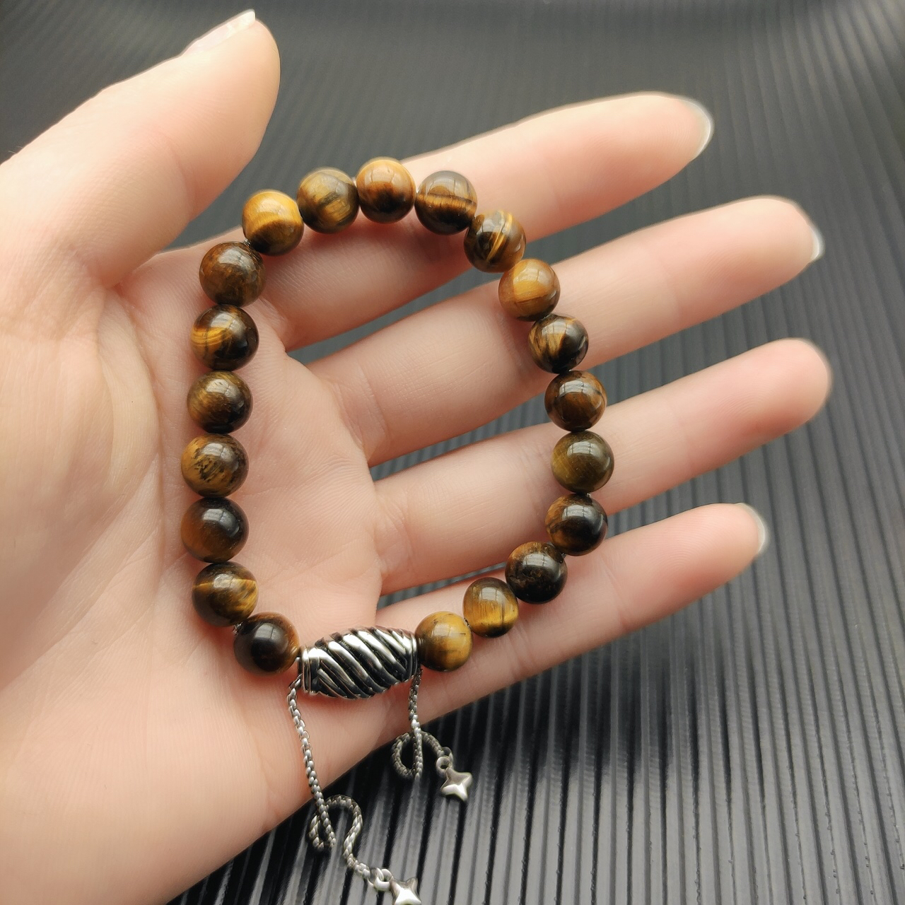 8MM Stretch Rock Crystal Bracelet