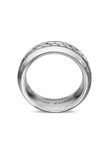 Dathtvid Yurthtman sterling silver Cable Inset band ring