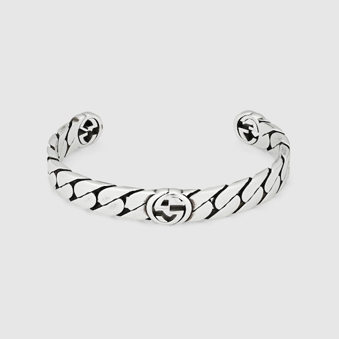 Wide Interlocking G bracelet