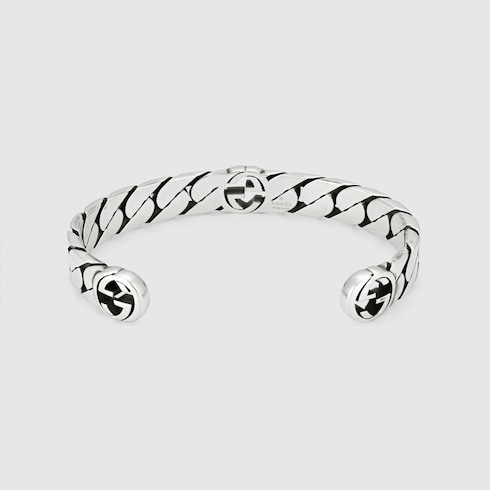 Wide Interlocking G bracelet