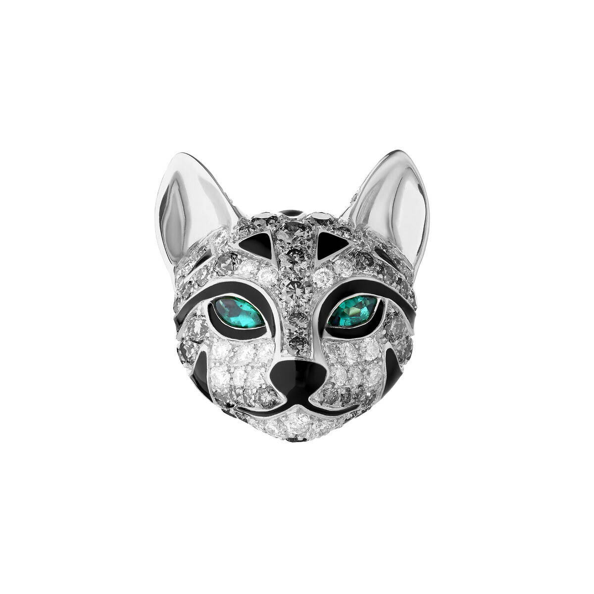 Fuzzy, the Leopard Cat stud earrings