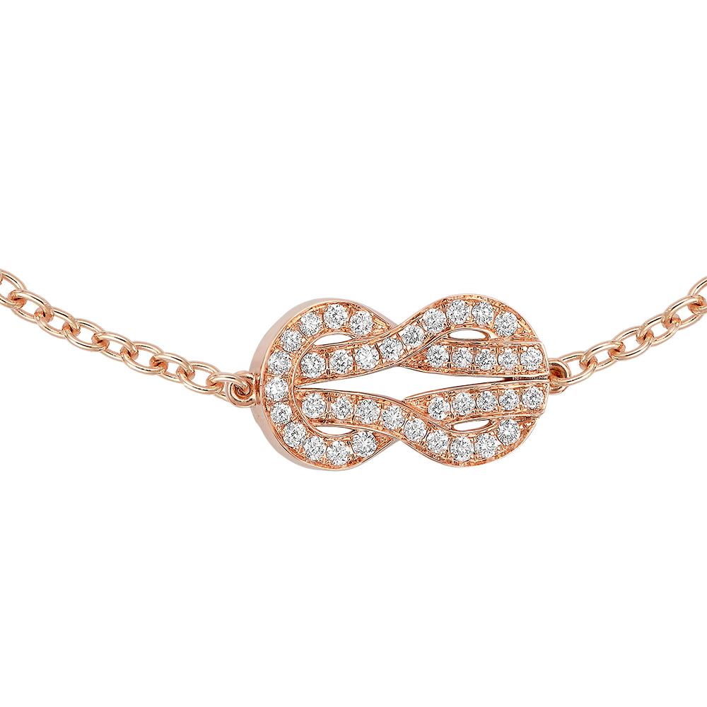 CHANCE INFINIE BRACELET 18K PINK GOLD AND DIAMONDS MEDIUM MODEL