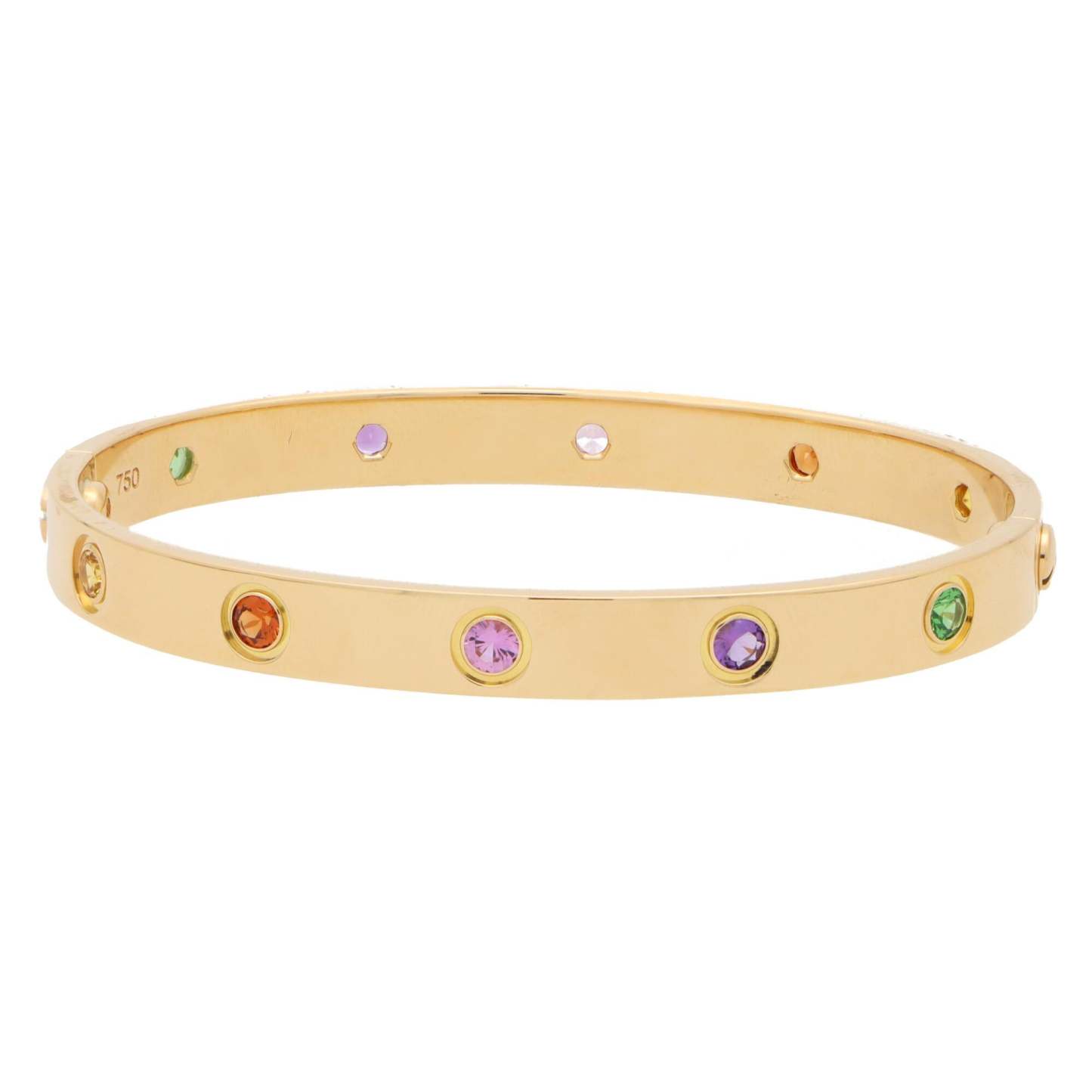 Vintage Carthttier Multi Gem Love Bracelet in 18k Yellow Gold