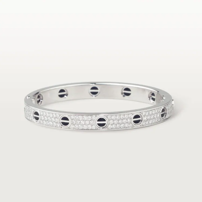 LOVE BRACELET, DIAMOND-PAVED, CERAMIC