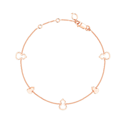 Wulu sautoir bracelet in 18K rose gold