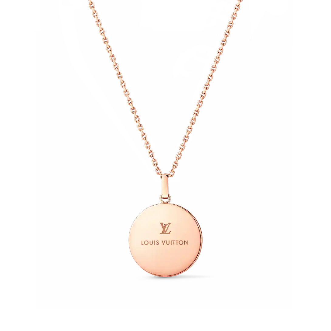 Color Blossom XL Medallion, Pink Gold, Malachite and Diamond