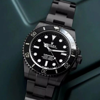 Submariner 124060 Black Dial Black PVD Oyster Bracelet Watch