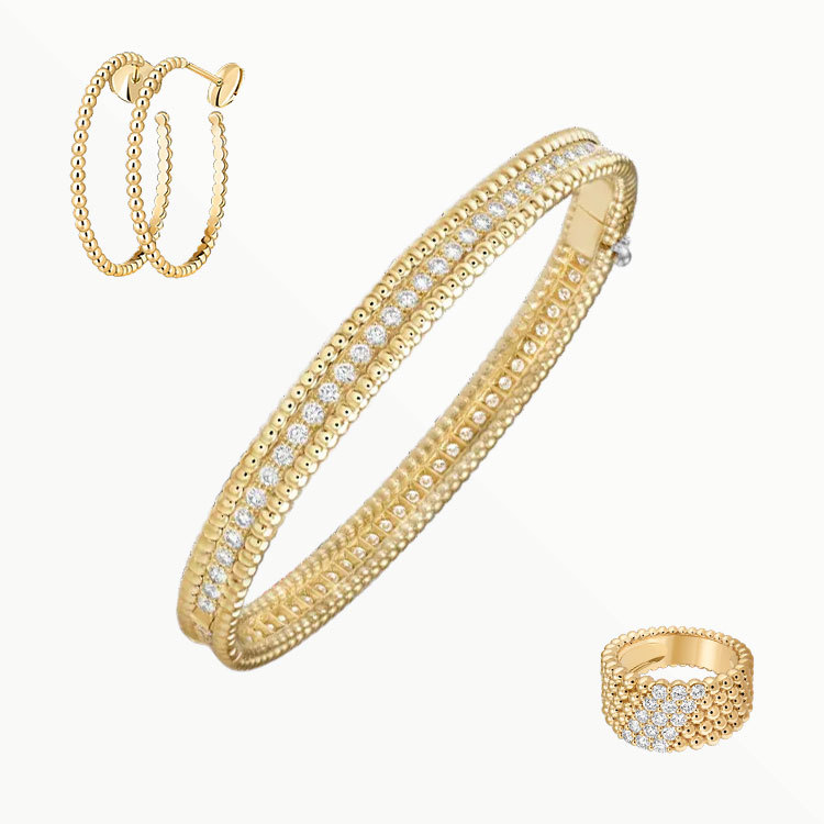 3‑Piece Set Yellow Gold Jewelry & Diamonds