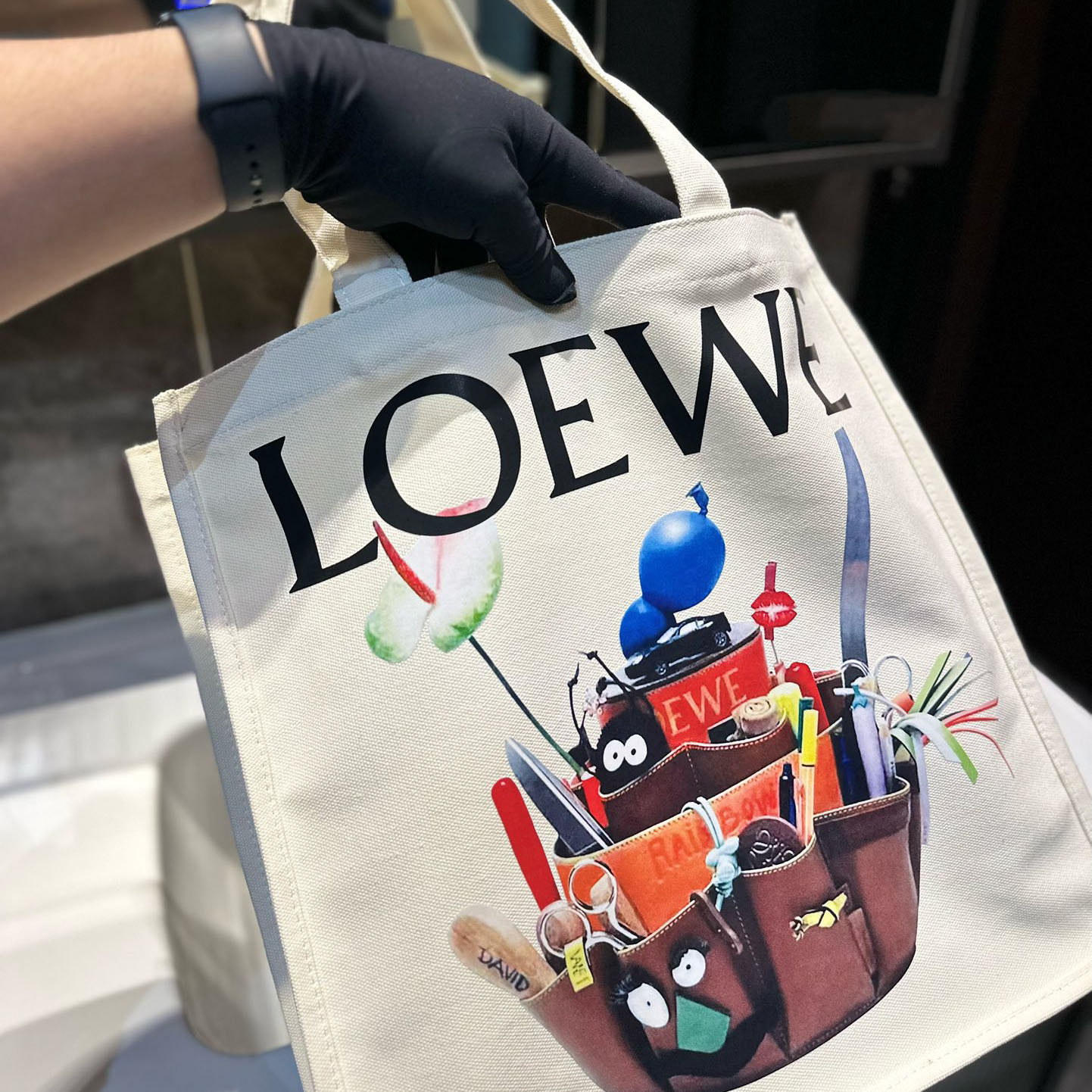 Crafted World Exhibition Canvas Tote Bag Blue Prints