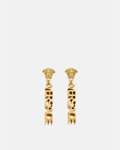 La  Logo Drop Earrings