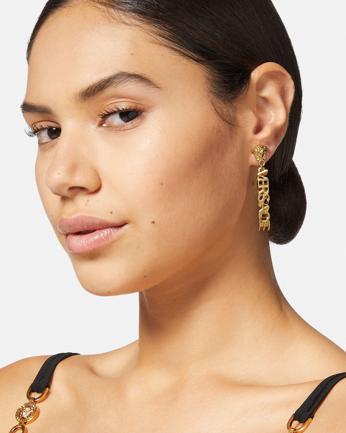 La  Logo Drop Earrings