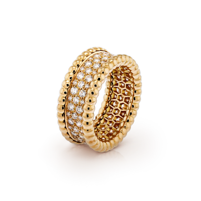 Perlée diamonds ring, 3 rows