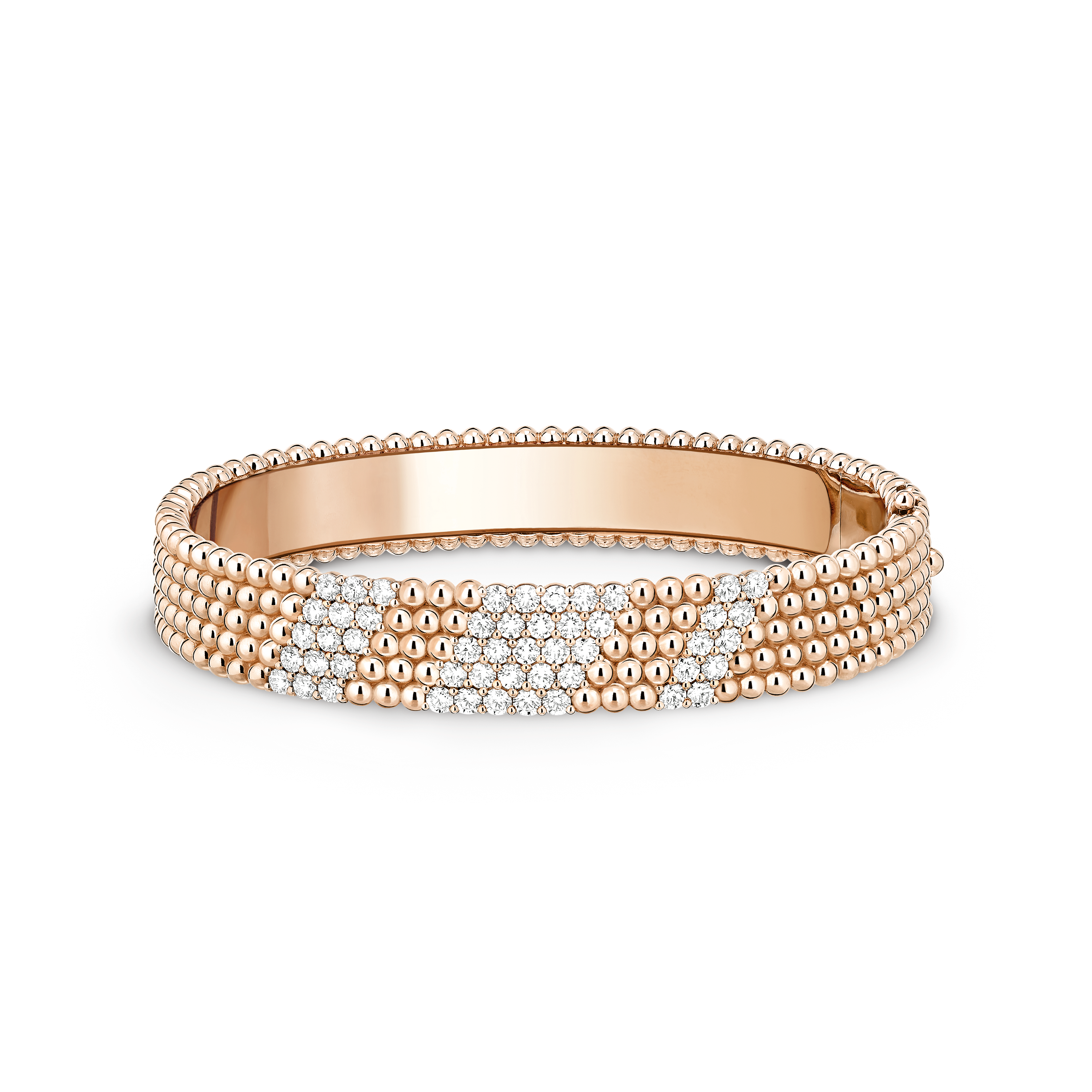 Perlée diamonds bracelet, 5 rows, medium model