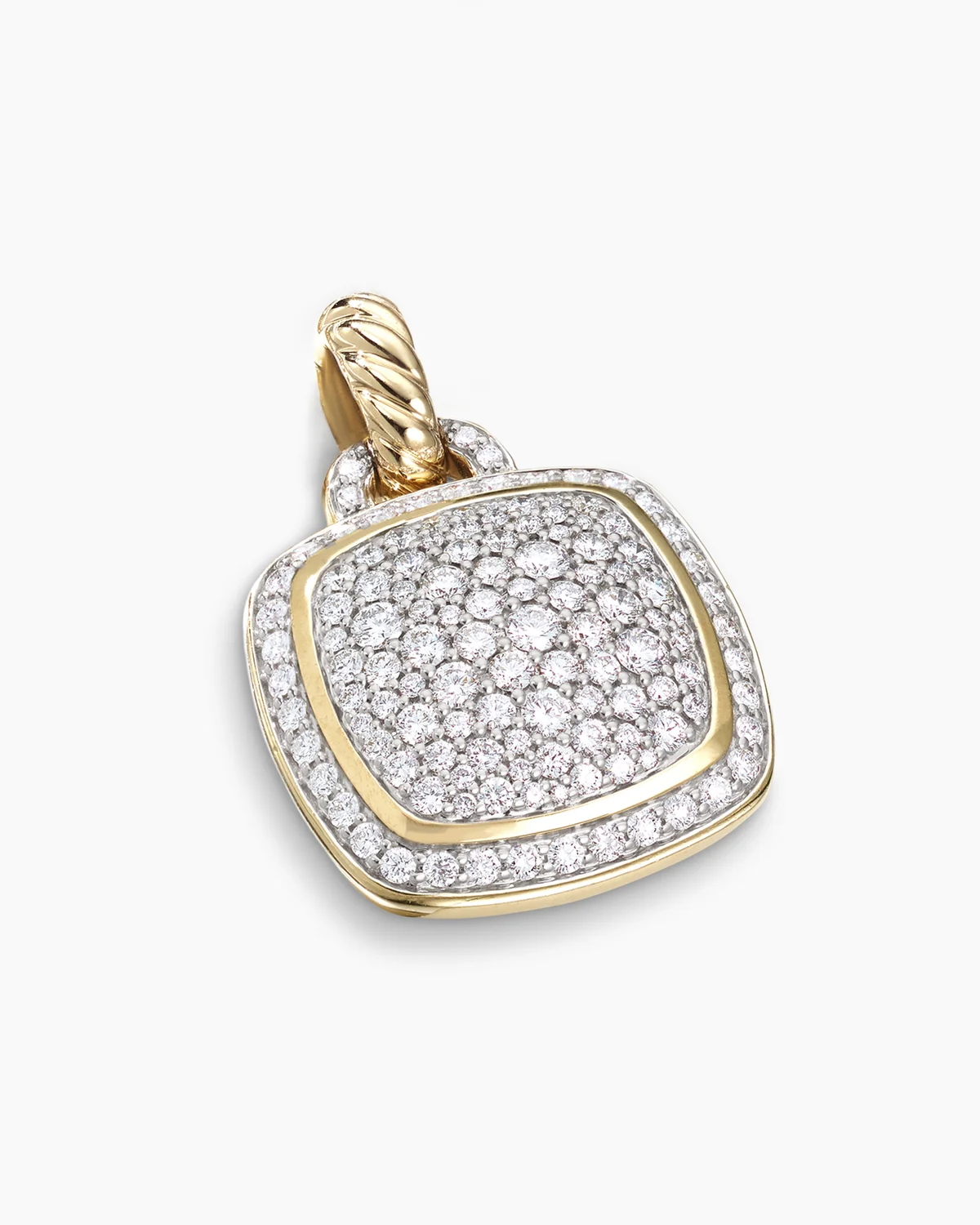 Albion庐 Pendant 18K Yellow Gold with Pav茅 Diamonds, 14mm