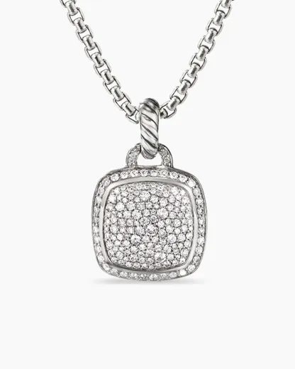 Albion庐 Pendant Sterling Silver with Pav茅 Diamonds, 14mm