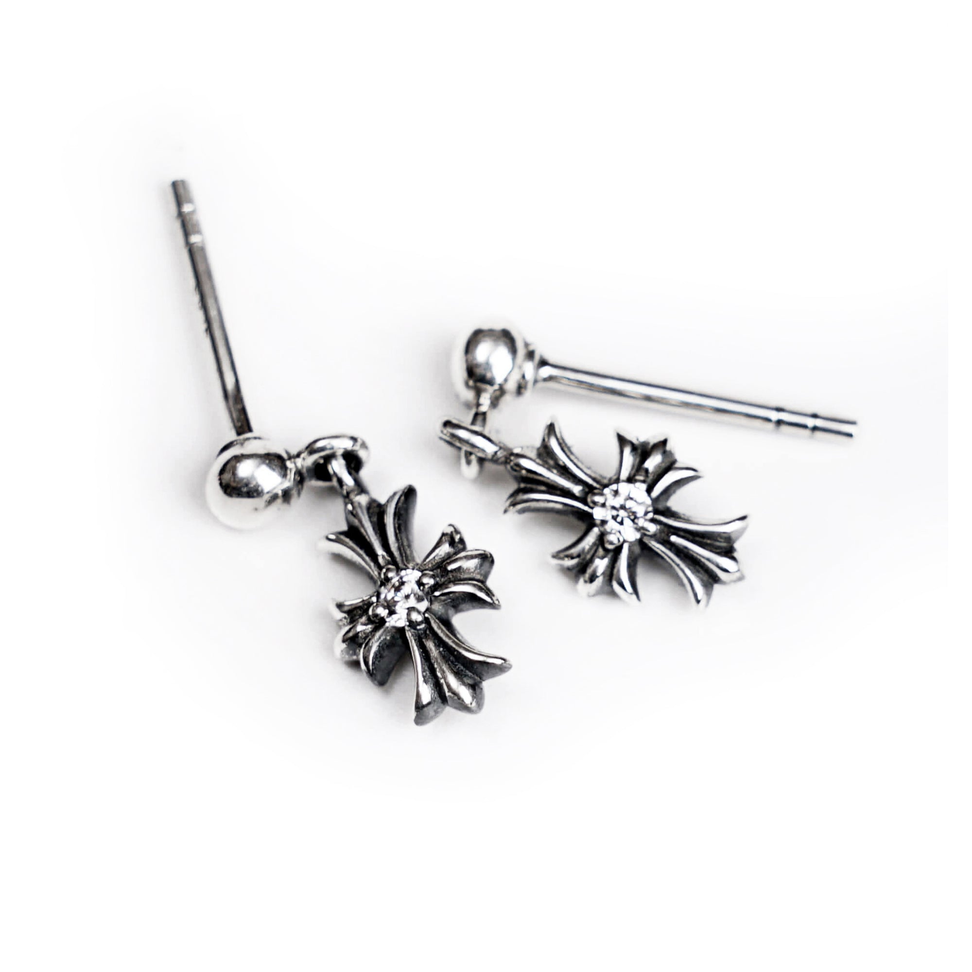TINY E CH PLUS DROP EARRINGS WITH DIAMONDS