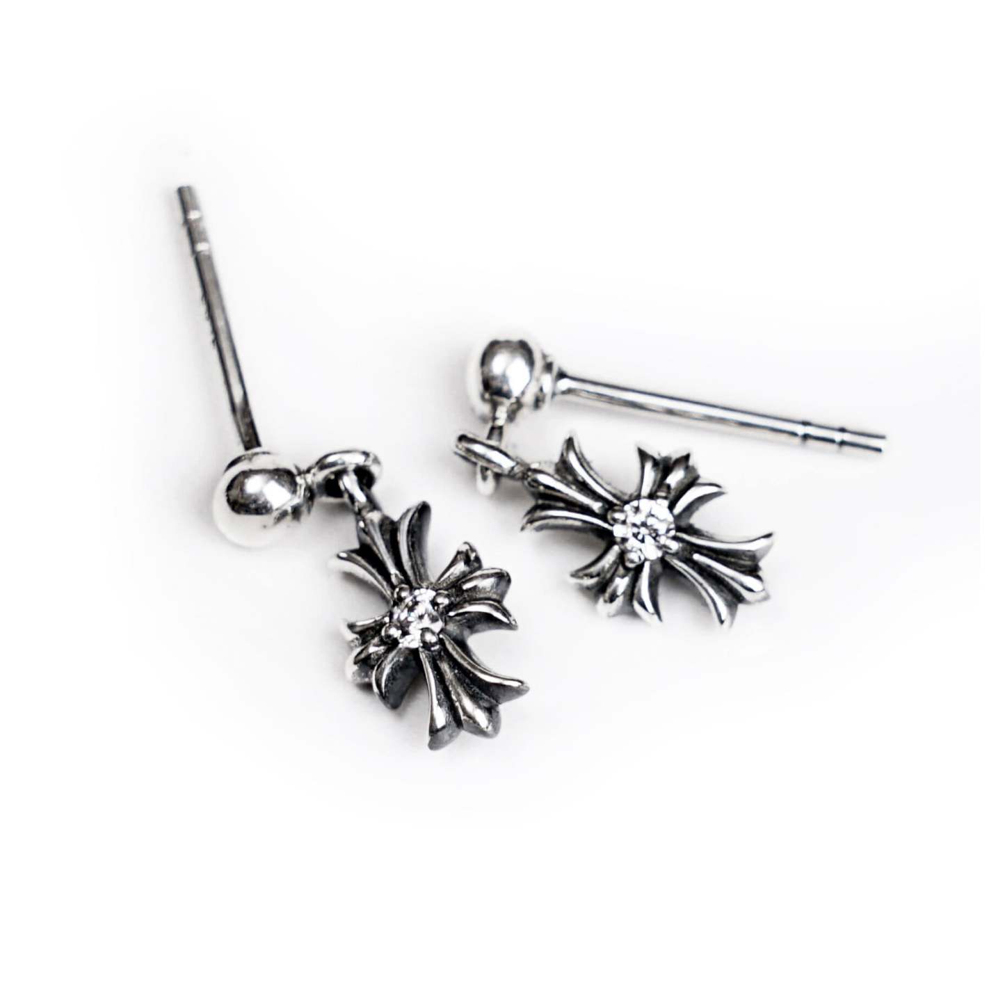 TINY E CH PLUS DROP EARRINGS WITH DIAMONDS