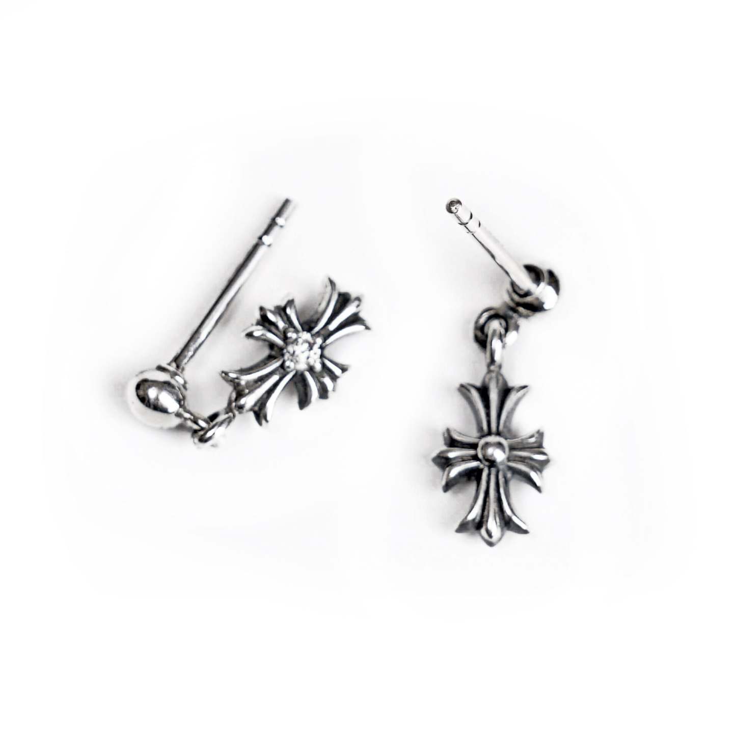 TINY E CH PLUS DROP EARRINGS WITH DIAMONDS