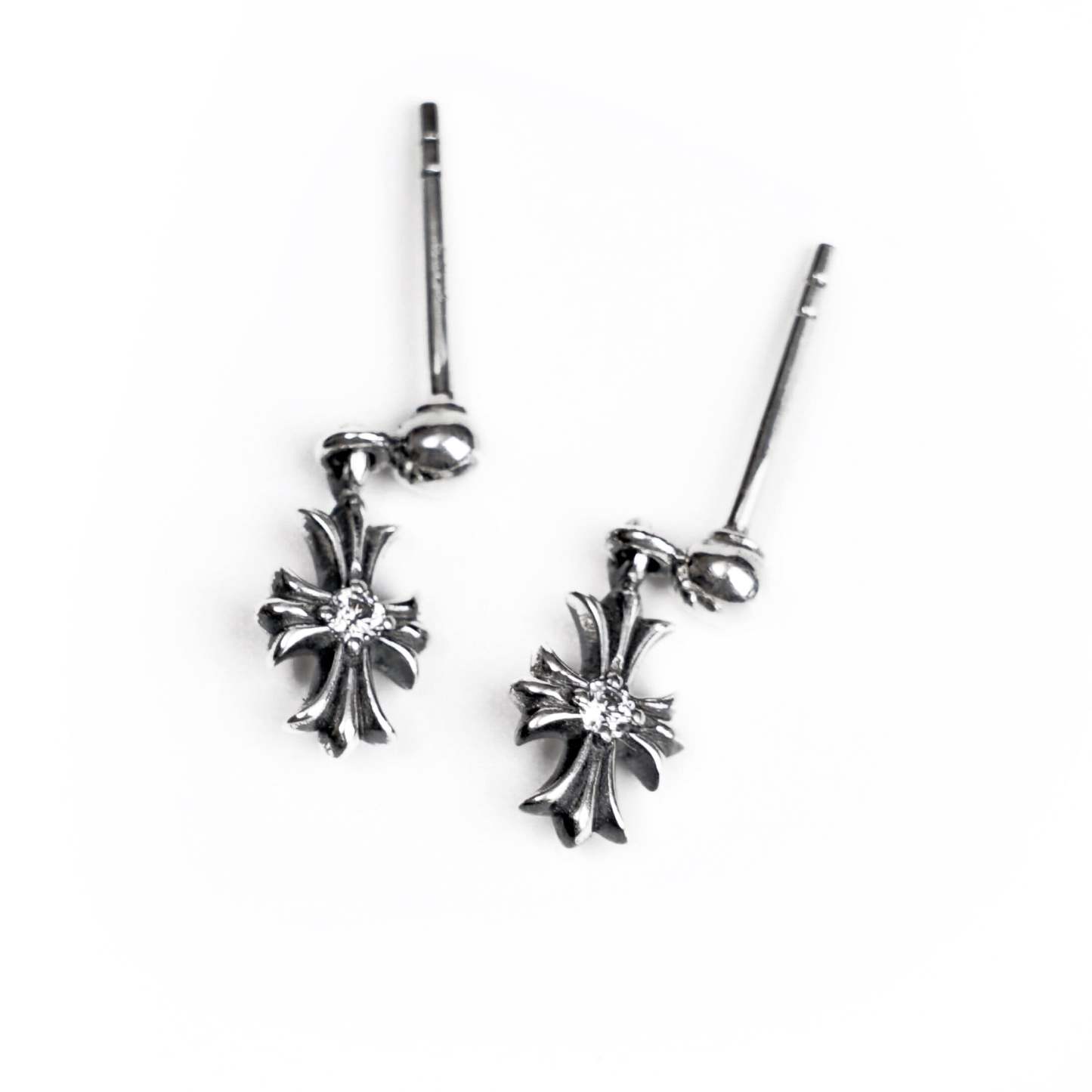 TINY E CH PLUS DROP EARRINGS WITH DIAMONDS