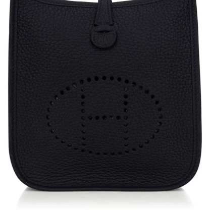 Mini Evelyne TPM Bag Black Clemence Leather with Palladium Hardware