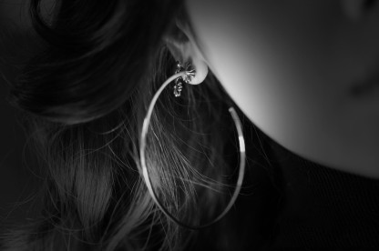 TINY E CH PLUS DROP EARRINGS