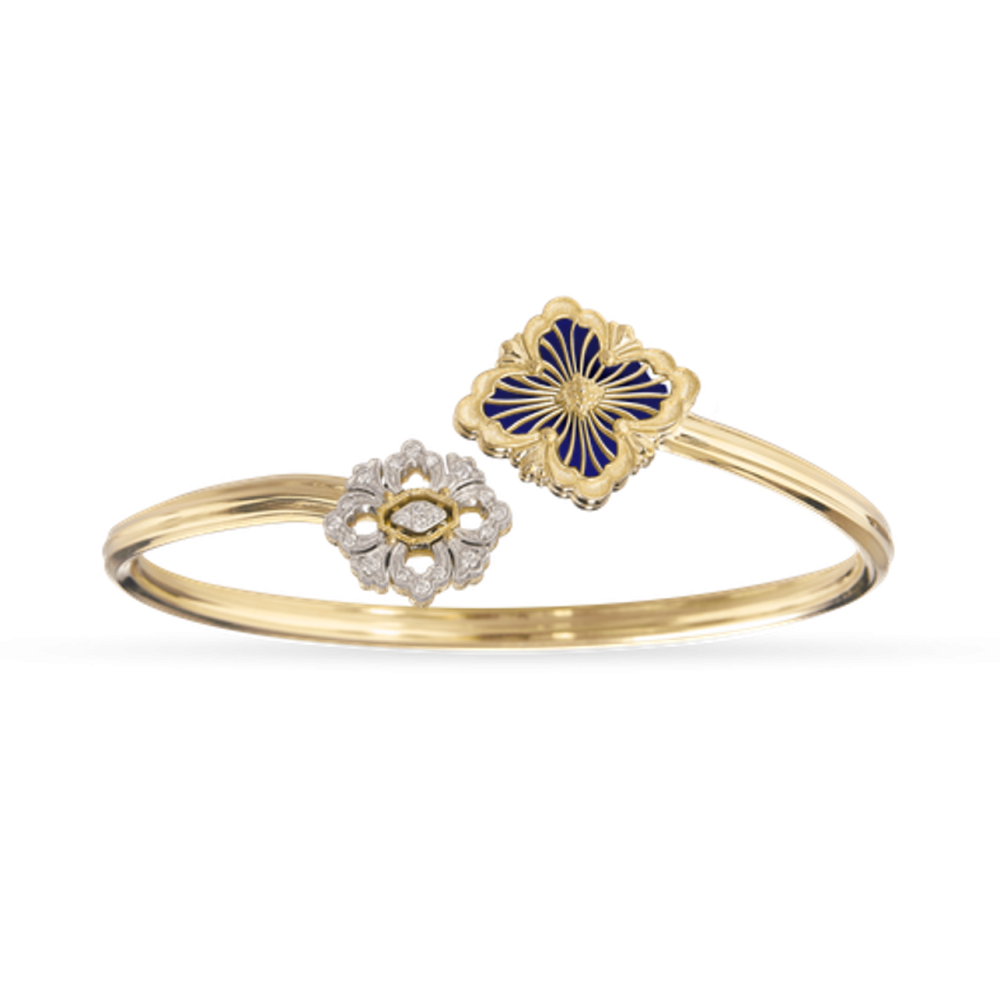 OPERA TULLE YELLOW AND WHITE GOLD BRACELET WITH BLUE ELEMENT