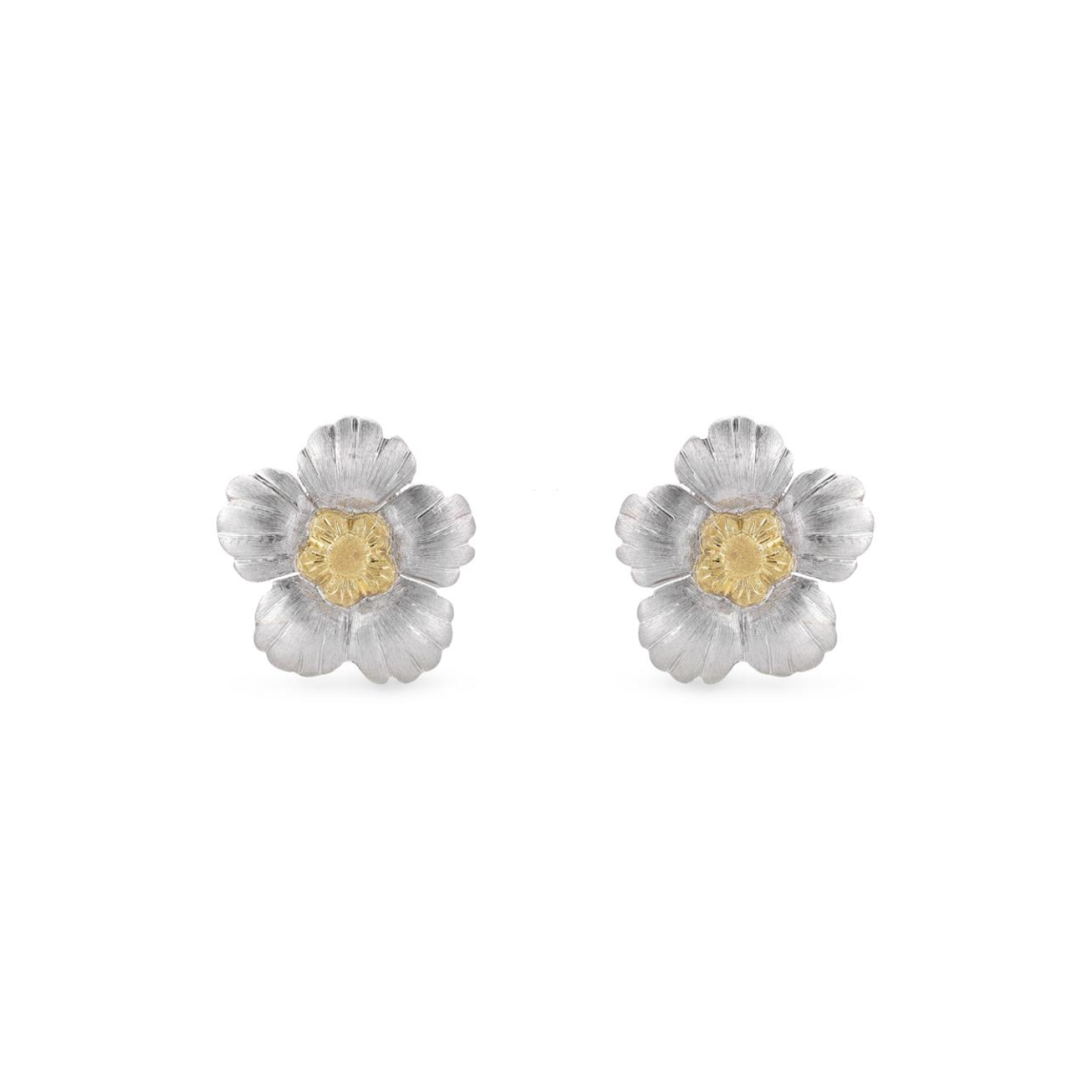 OLIMPIA WHITE AND YELLOW GOLD EARRINGS