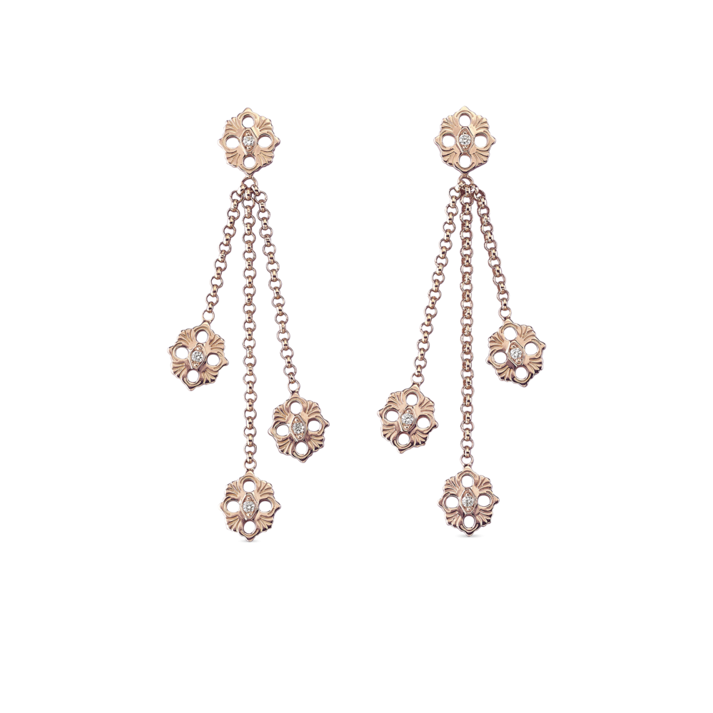 OPERA PINK GOLD EARRINGS WITH DIAMONDS