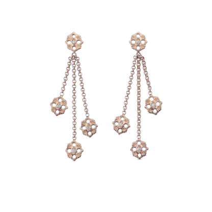 OPERA PINK GOLD EARRINGS WITH DIAMONDS