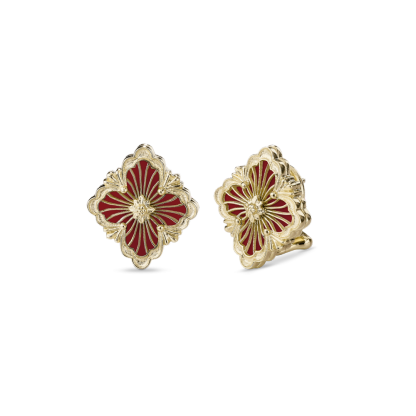 OPERA TULLE YELLOW GOLD BUTTON EARRINGS