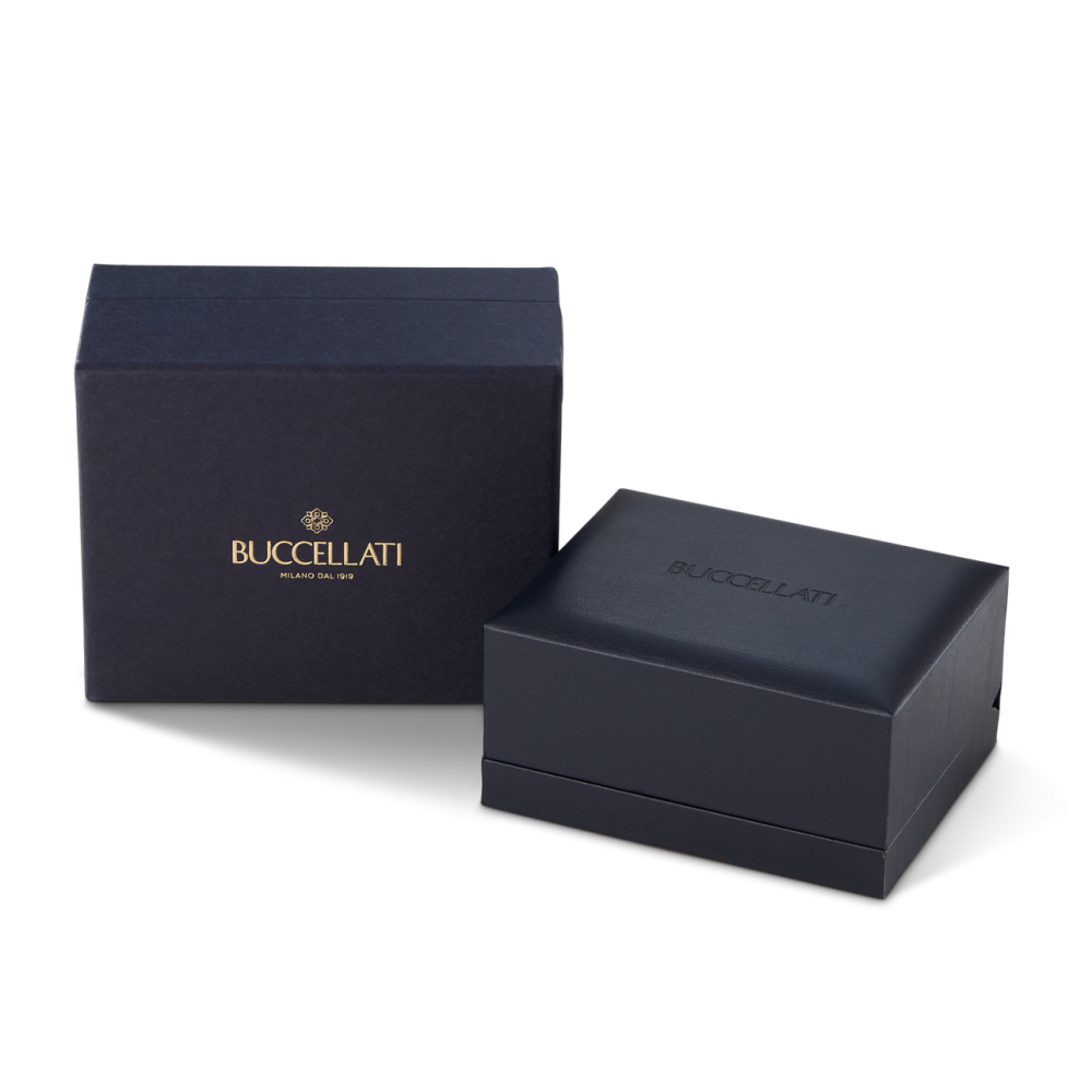 OPERA TULLE YELLOW GOLD BUTTON EARRINGS WITH GREEN ENAMEL ELEMENT