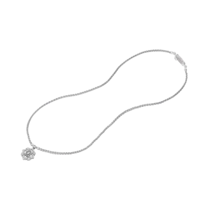 OPERA FULL PAVE' WHITE GOLD SET PENDANT WITH DIAMONDS