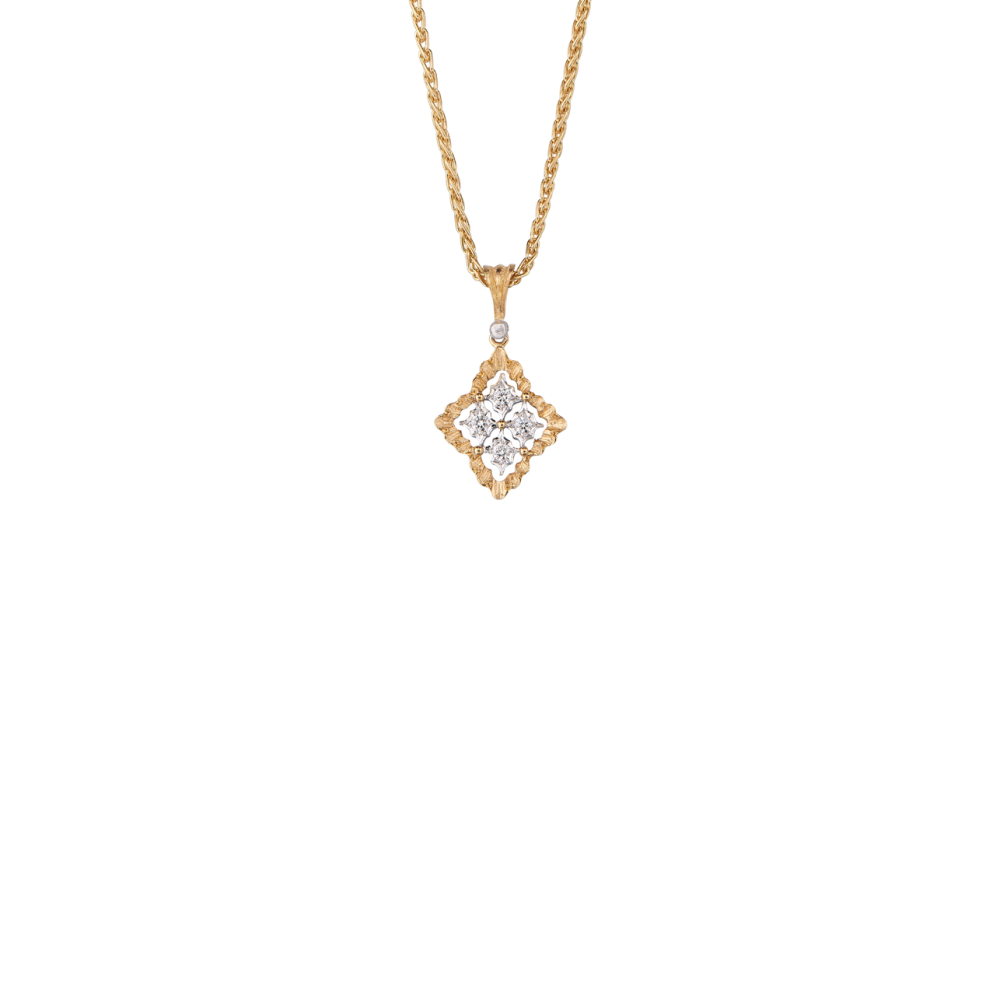 ROMBI YELLOW AND WHITE GOLD PENDANT