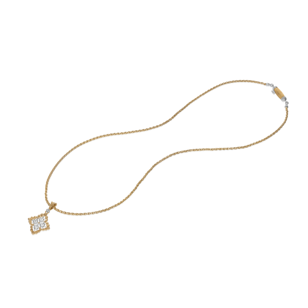 ROMBI YELLOW AND WHITE GOLD PENDANT