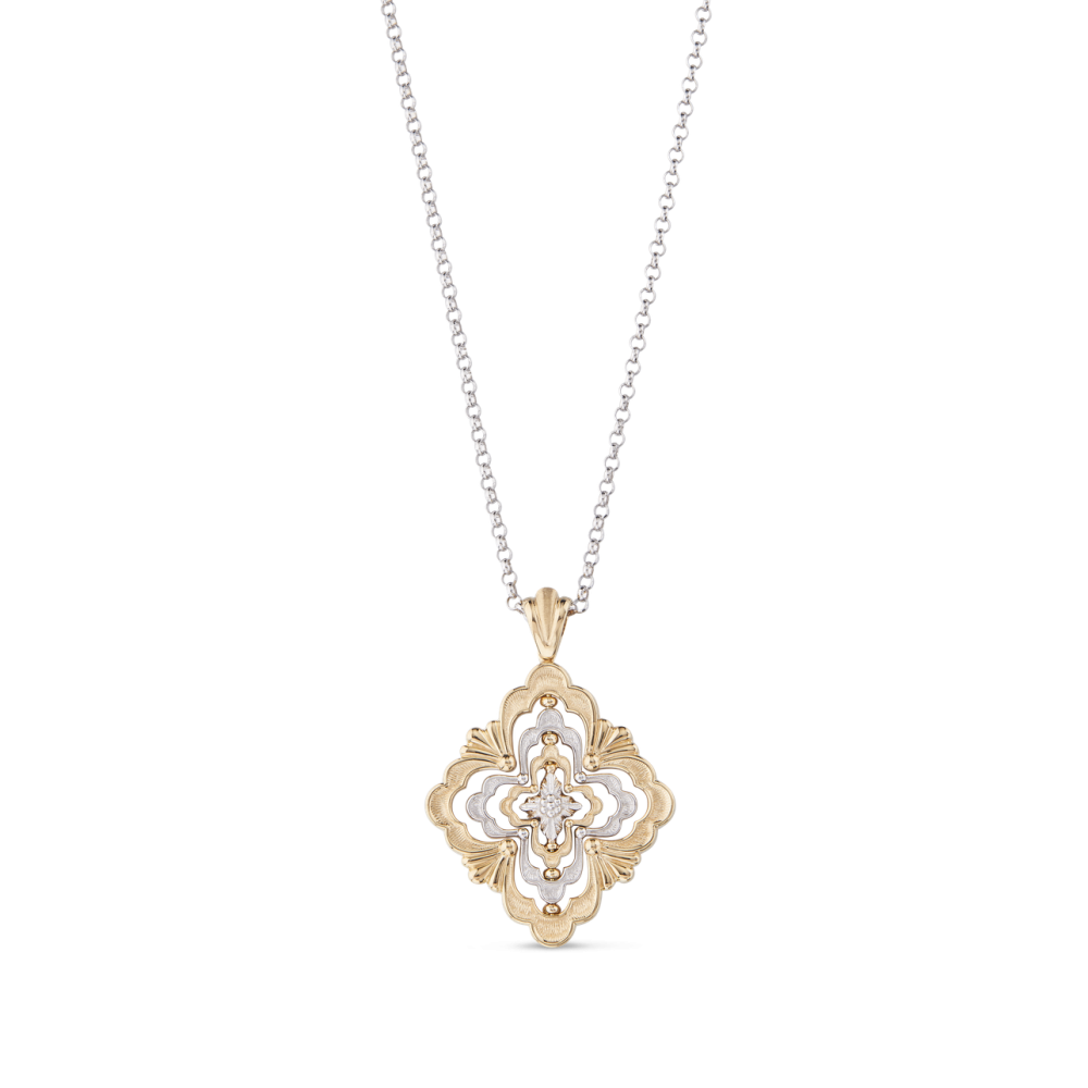 OPERA GALILEO YELLOW AND WHITE GOLD PENDANT