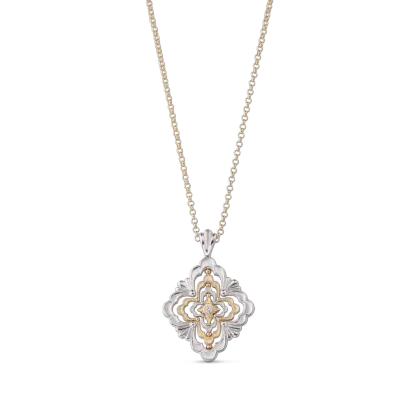 OPERA GALILEO WHITE AND YELLOW GOLD PENDANT