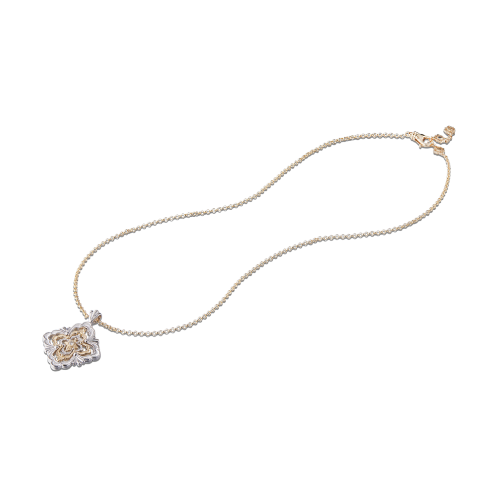OPERA GALILEO WHITE AND YELLOW GOLD PENDANT