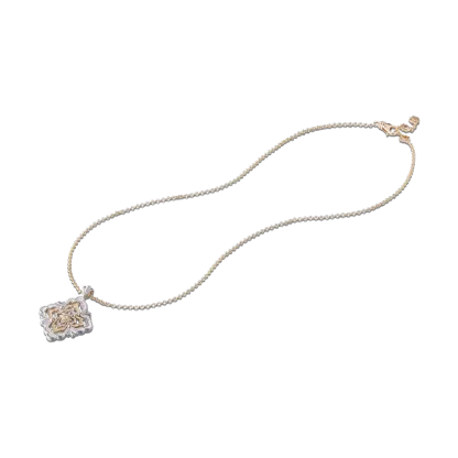 OPERA GALILEO WHITE AND YELLOW GOLD PENDANT