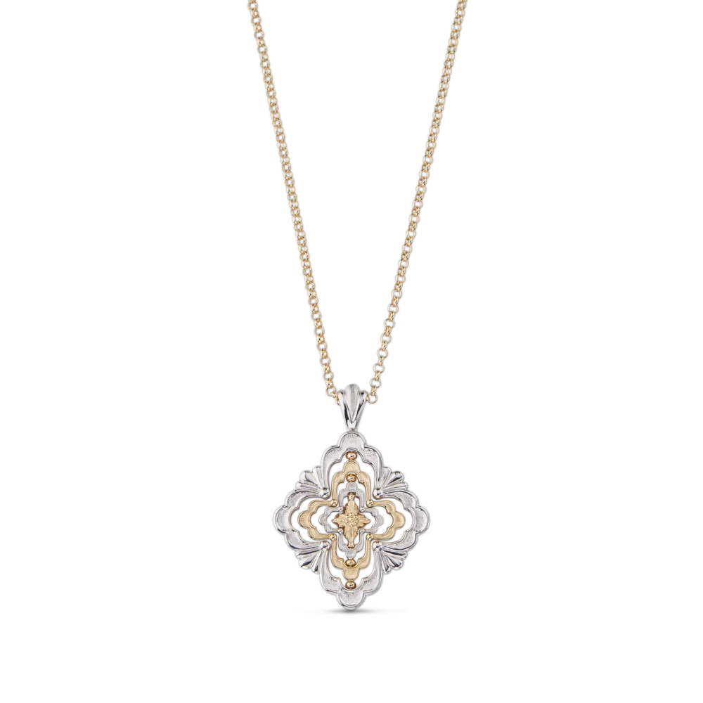 OPERA GALILEO WHITE AND YELLOW GOLD PENDANT