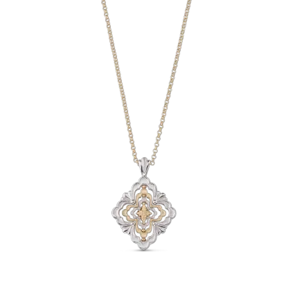 OPERA GALILEO WHITE AND YELLOW GOLD PENDANT